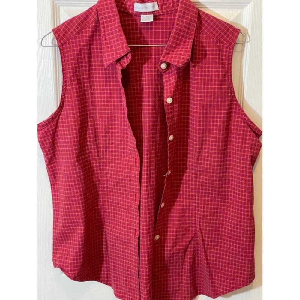 Northwest Blue Sleeveless Blouse Sz XL